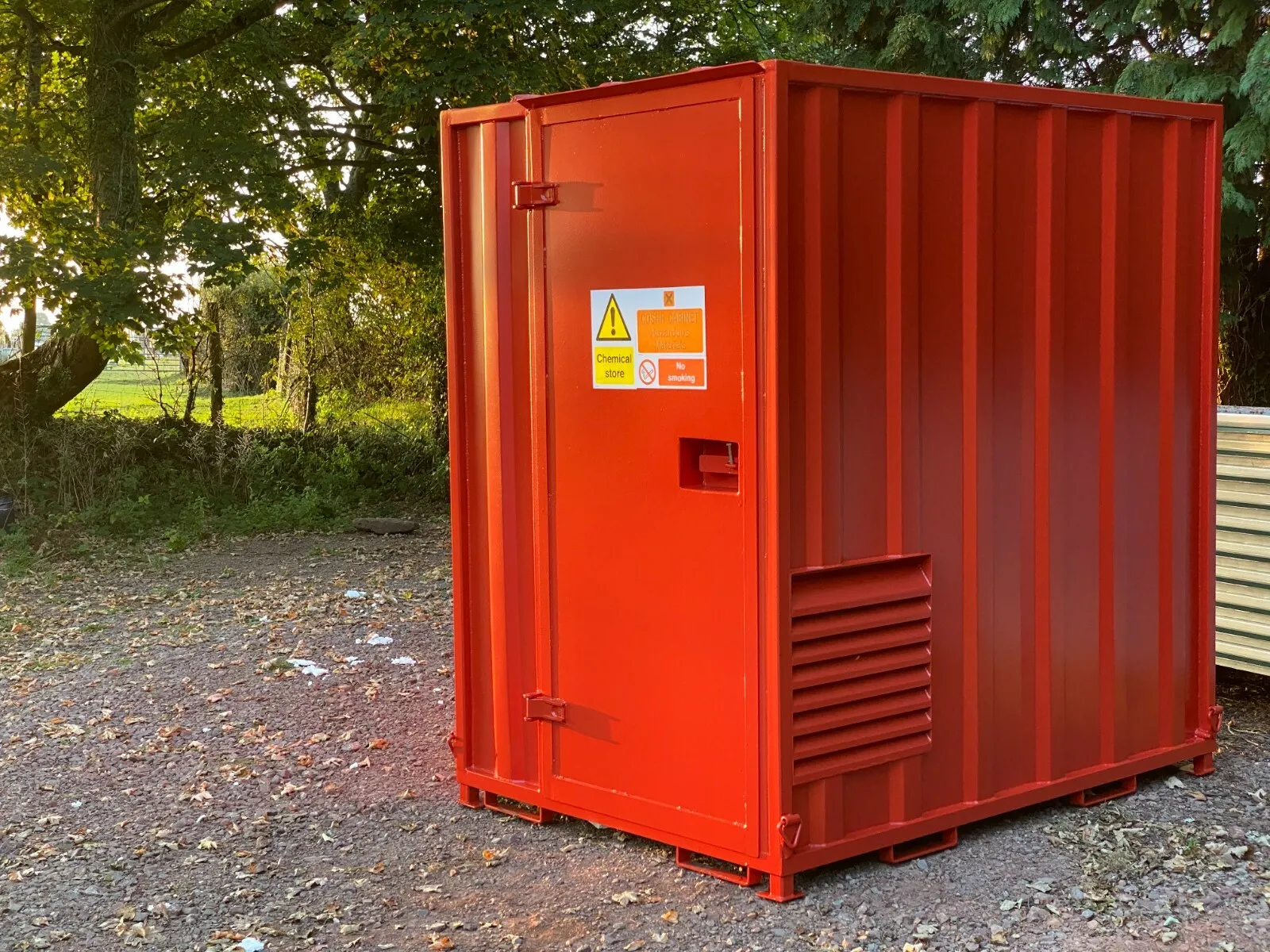 7ft x 5ft (2.2m x 1.6m) secure walk in steel chemstore/hazardous material store 7ft x 5ft (2.2m x 1.6m) secure walk in steel chemstore/hazardous material store